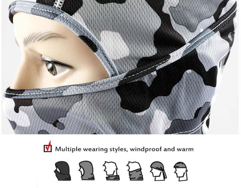 camouflage ninja balaclava fuq il-wiċċ