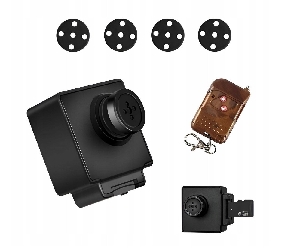 Kamera f'buttuna - Spy hidden button camera mini full hd