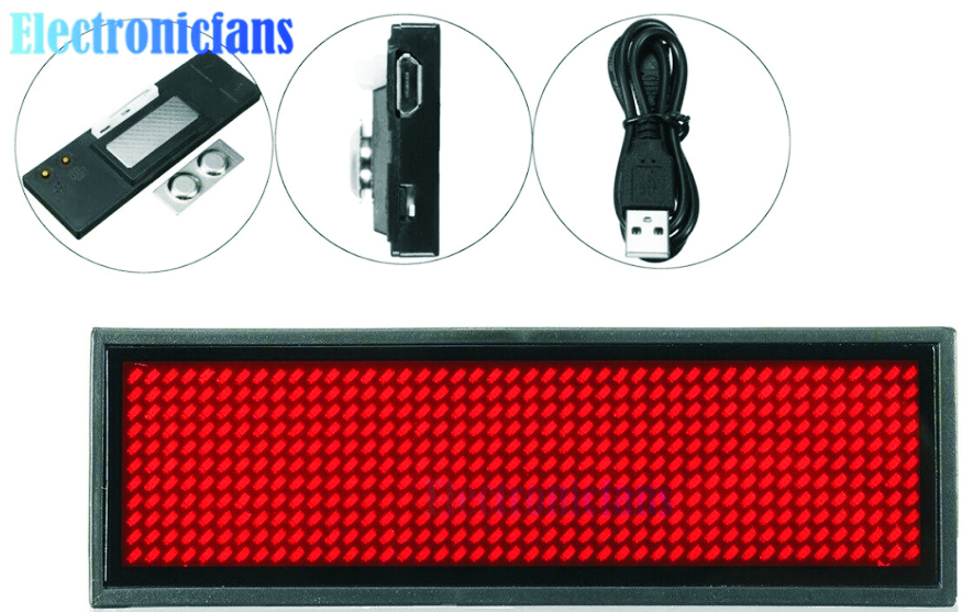 Badge tal-isem LED Bluetooth