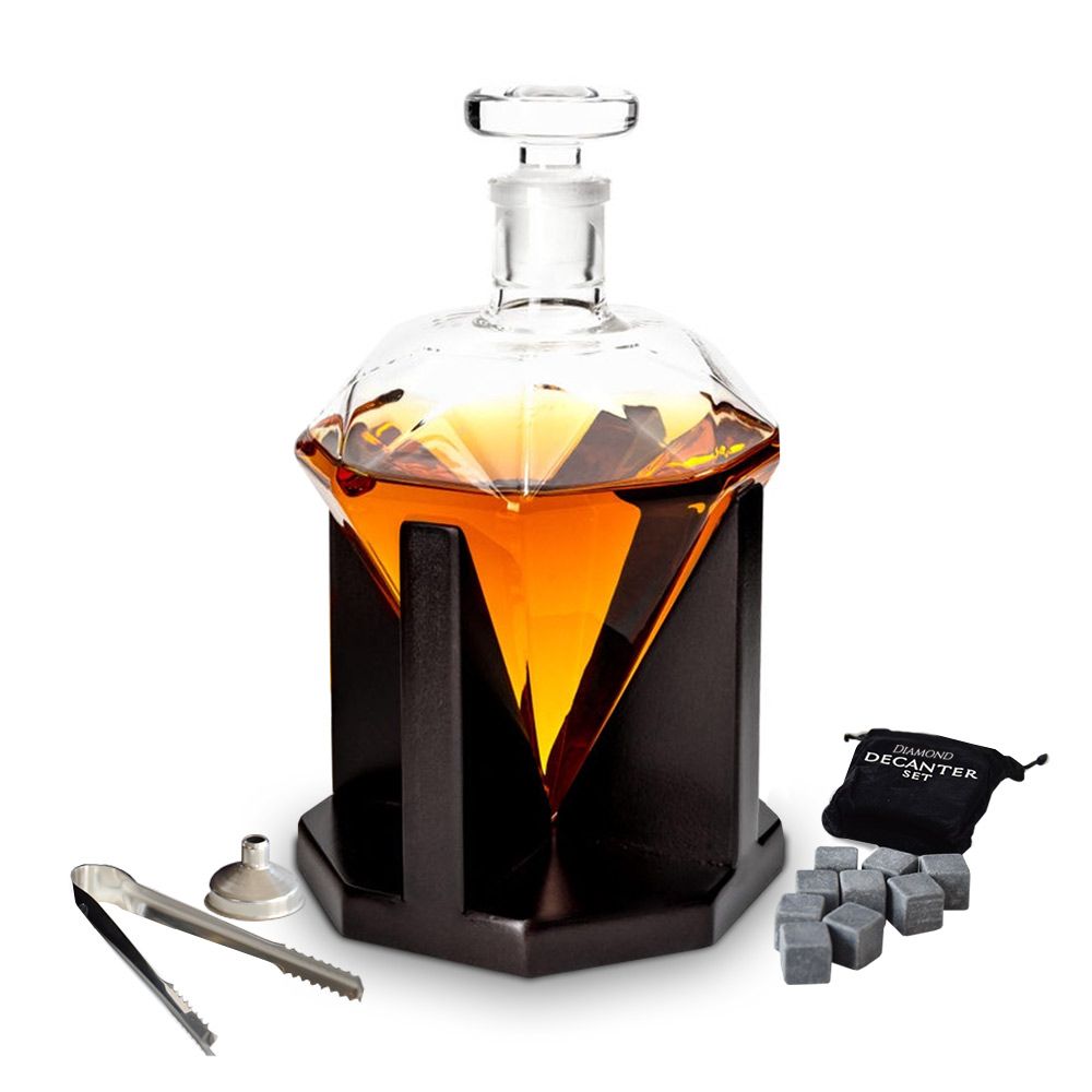 sett tal-whisky decanter tad-djamanti