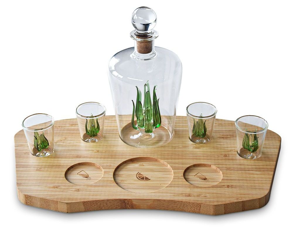 tequila nuċċalijiet decanter sett agave