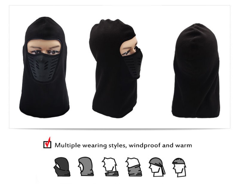 Ski balaclava għal ninja tax-xitwa