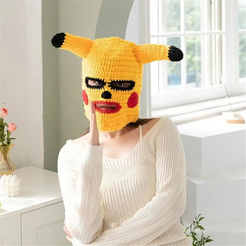 Pikachu maskra maskra tal-wiċċ bil-widnejn