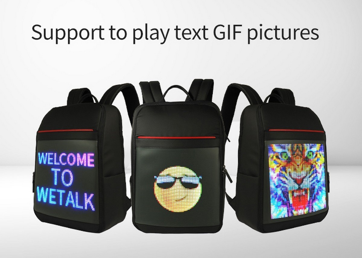 backpack intelliġenti b'daqq ta 'immaġni tal-wiri mmexxija u GIF