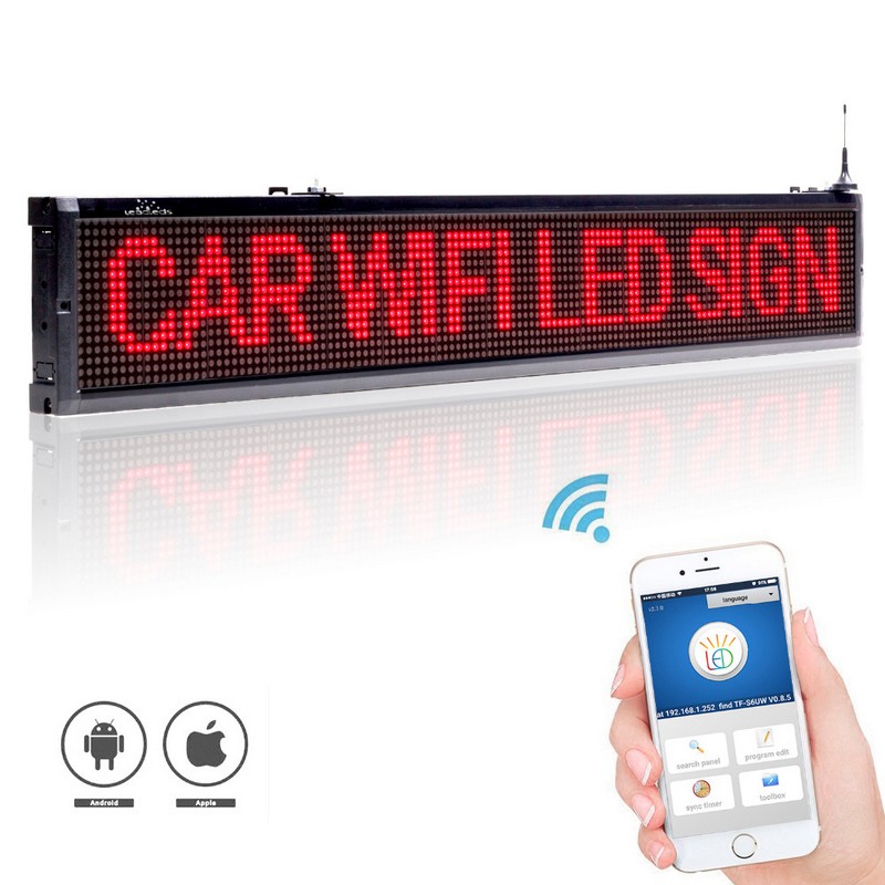 Wirja LED WiFi għan-negozji, aħmar, 101cm