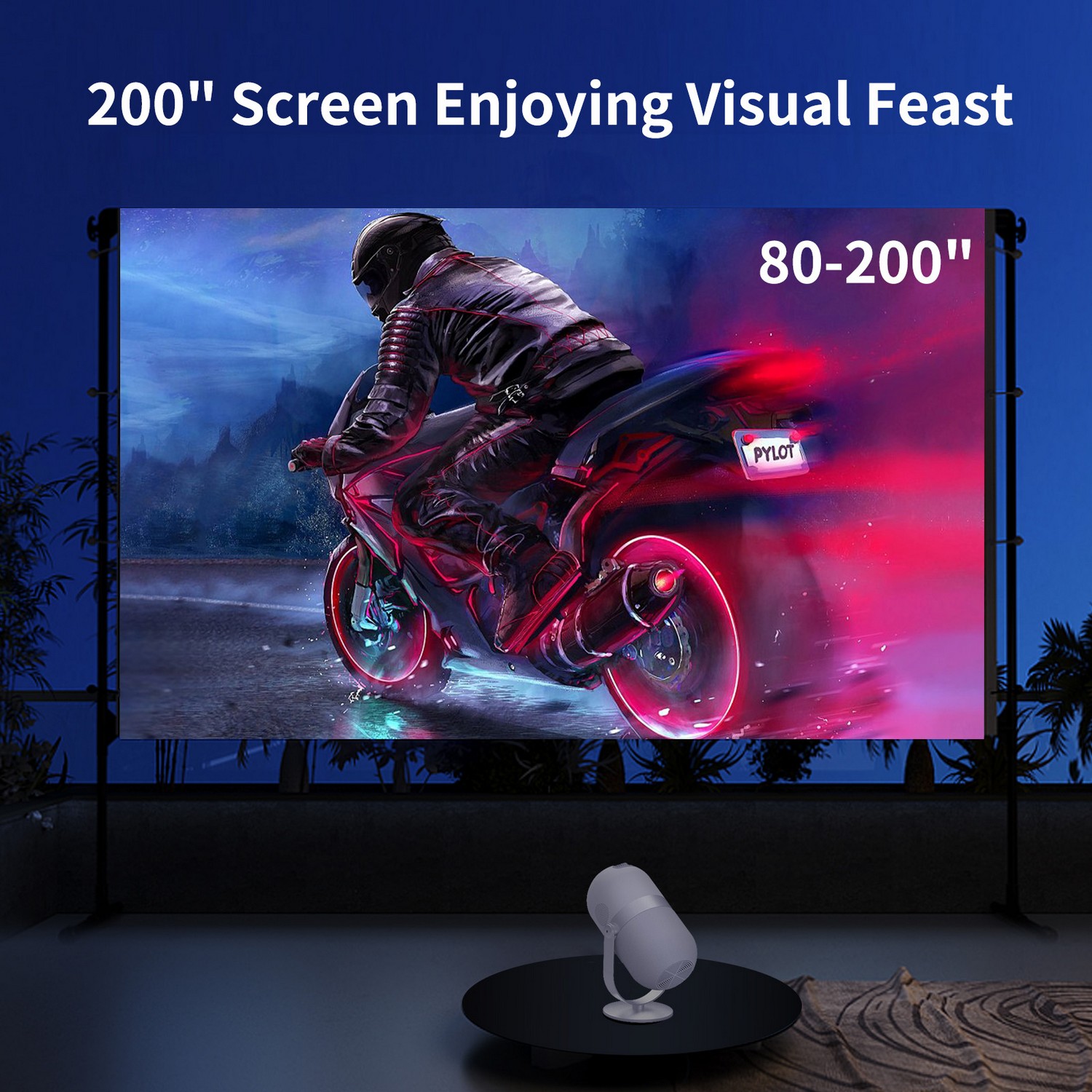 200 pulzier projector wifi bluetooth 4500 lumens