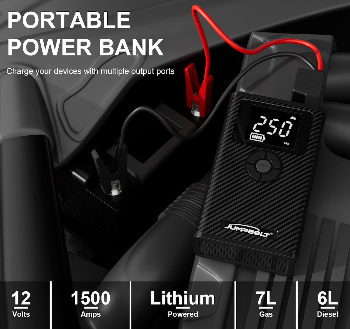 Power bank portabbli u starter tal-karozza