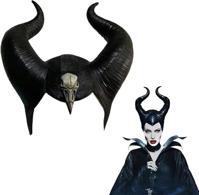 Maskra ta 'Halloween Maleficent għas-subien (tfal) jew adulti