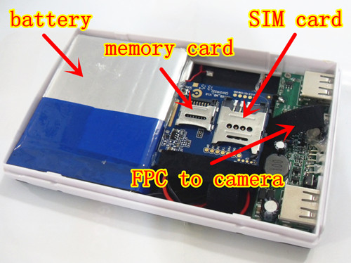 Banek tal-enerġija GSM b'kamera fuq mikro SIM card