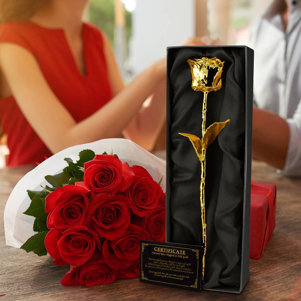 Gold dipped rose 24 Karat golden platted