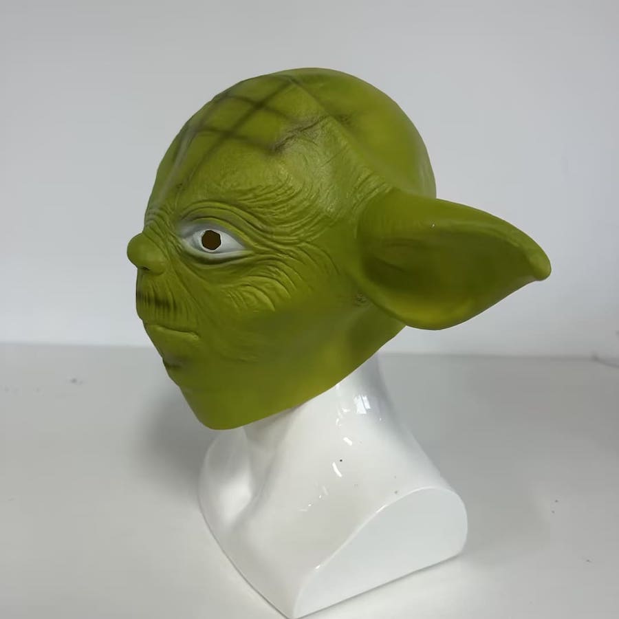 Maskra tal-wiċċ ta 'Star Wars - lattiċe aħdar Yoda