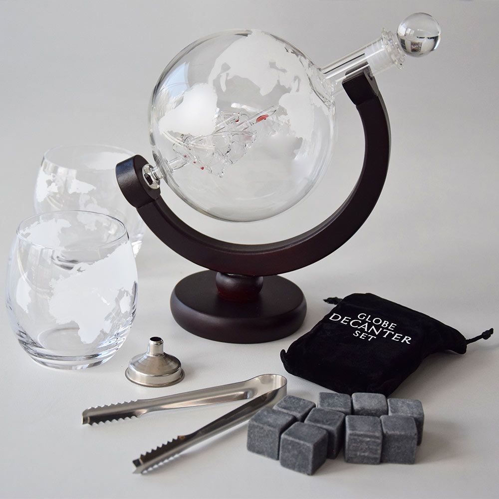 globu għall-whisky decanter sett mal-vapur