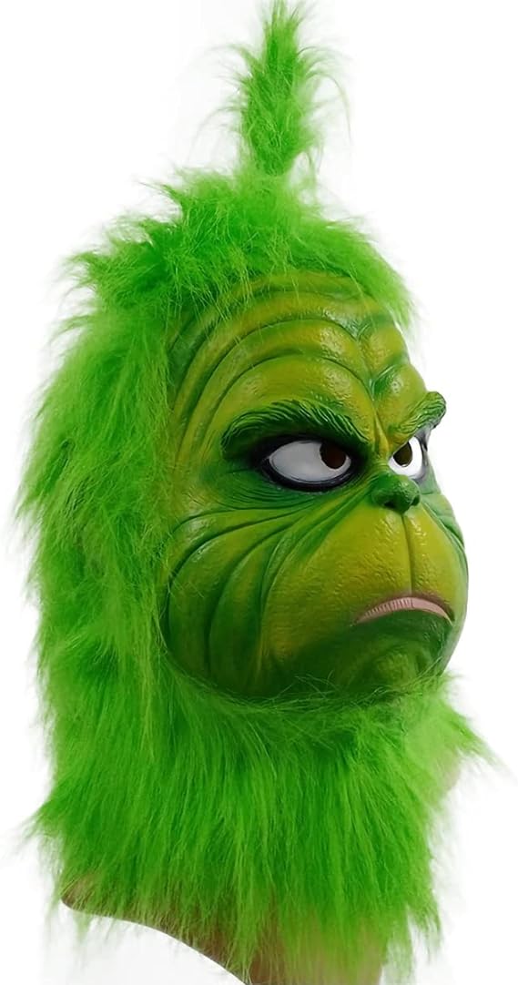 grinch maskra u ingwanti tas-silikonju latext realistiku