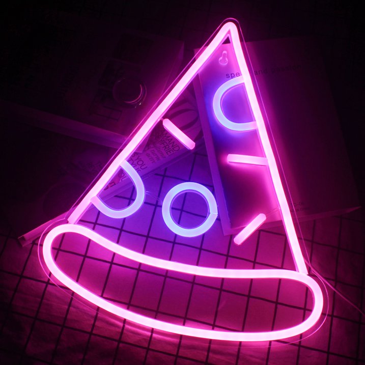 pizza - logo ta 'sinjal tan-neon LED