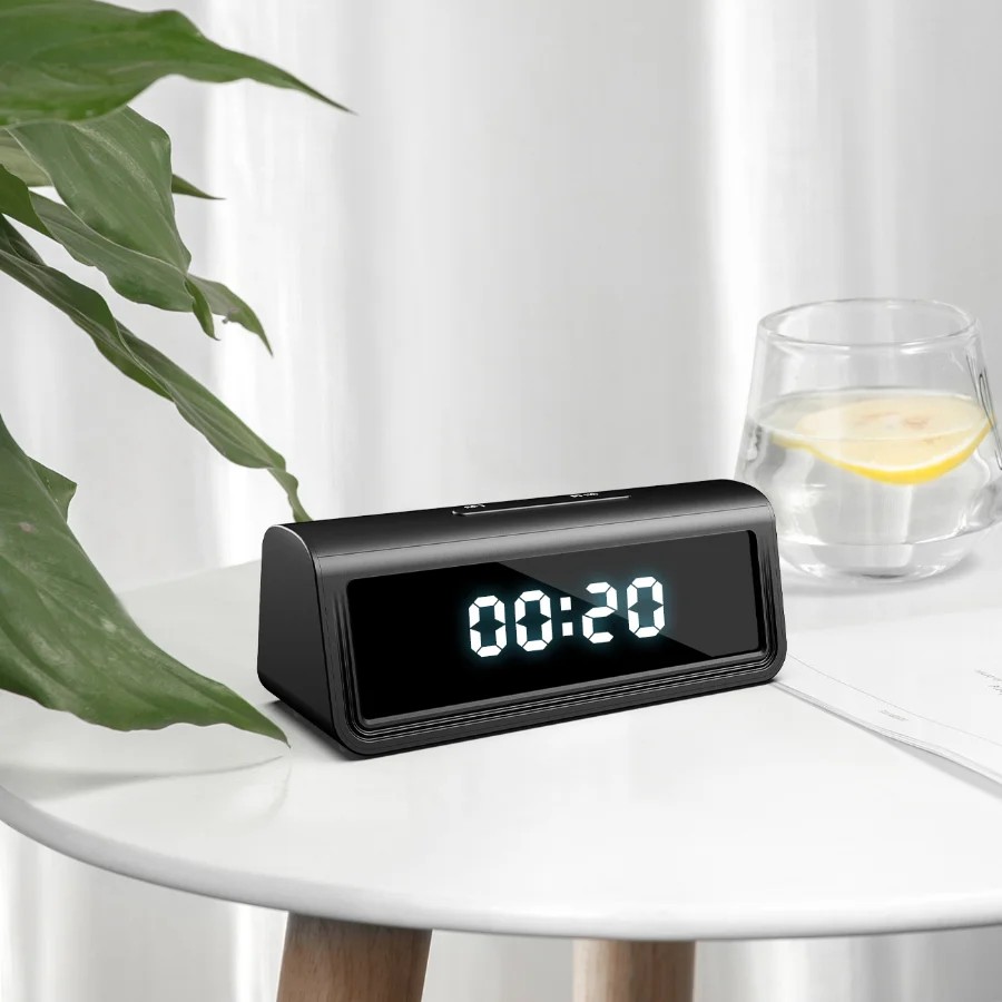 Alarm clock kamera moħbija diġitali full hd wifi spy