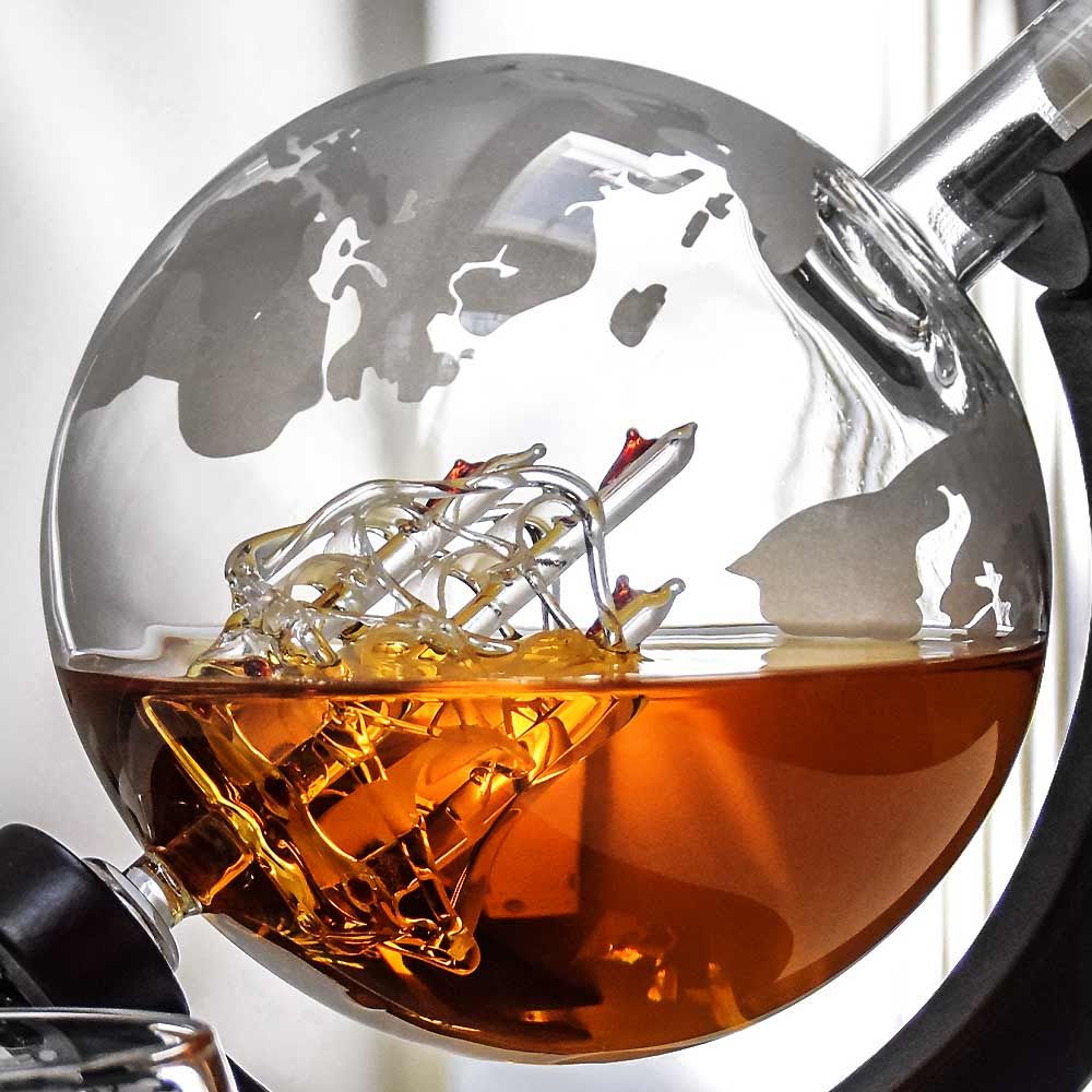 Whisky globe whisky decanter sett