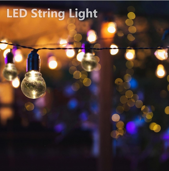 LED string dawl bil-pannell solari