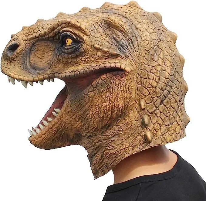 Halloween maskra tas-silikonju dinosawru t rex maskra tar-ras tad-dinosawru