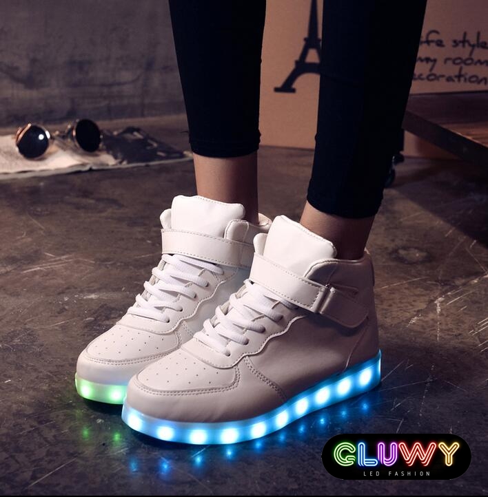 LED shining boots sneakers abjad