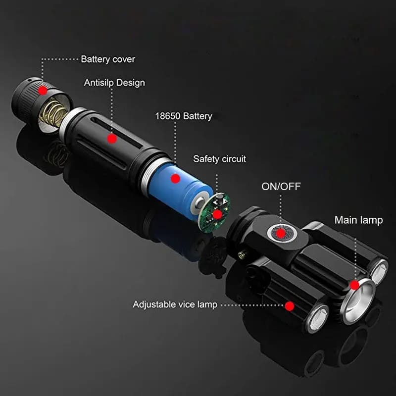 flashlight ta 'l-idejn b'saħħtu għad-dawl