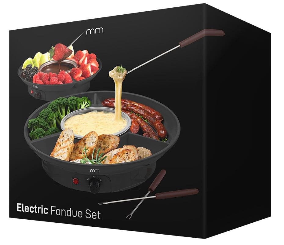 Sett elettriku fondue taċ-ċikkulata tal-ġobon biex isir kit pot