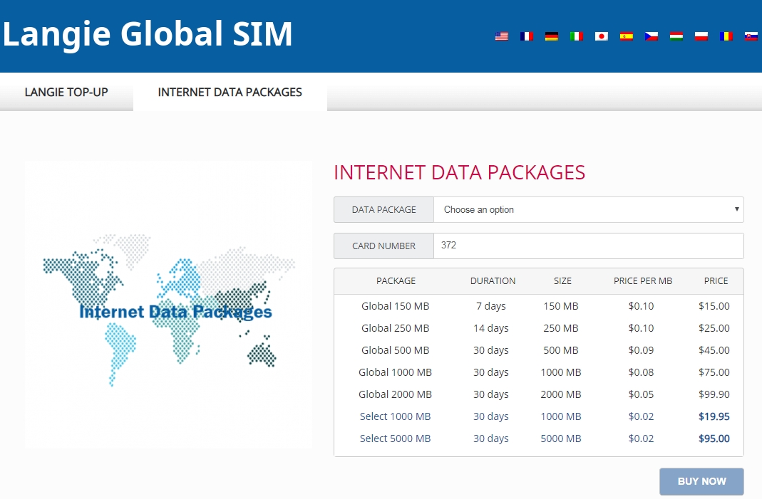 recharge globali tal-kard sim tal-langie