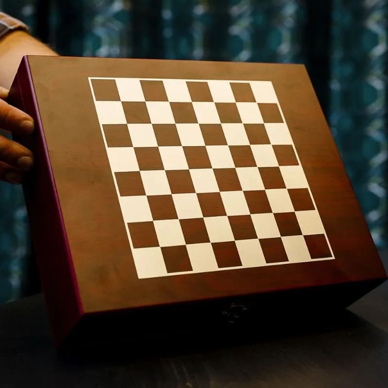 ċess lussu sett rigal għall-irġiel chessboard