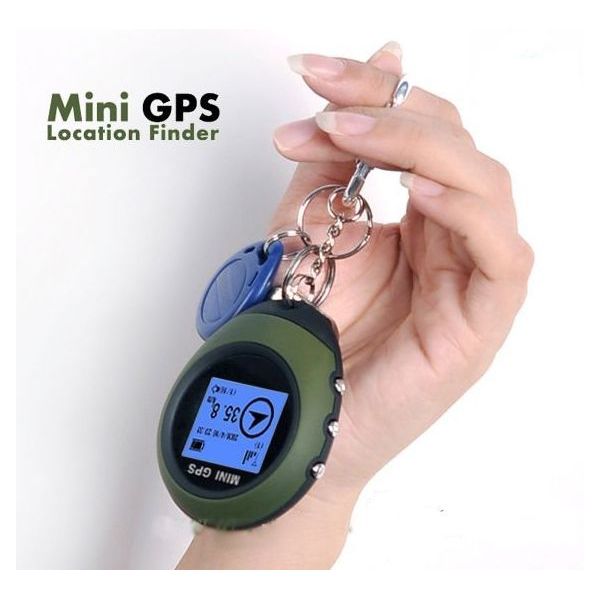 navigazzjoni gps mini fuq ċurkett keychain pendant ċavetta