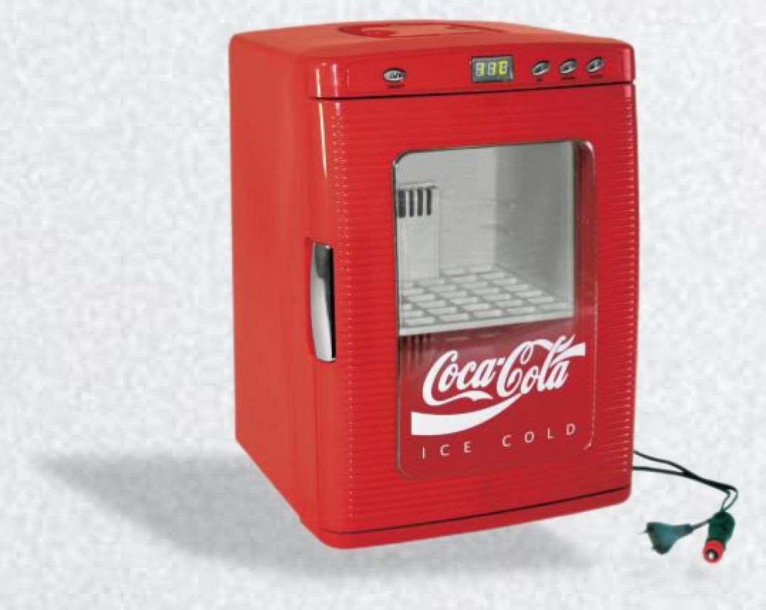 retro mini cooler friġġ friġġ aħmar coca cola