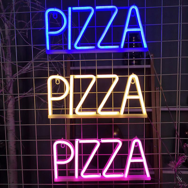 PIZZA logo luminuż fuq il-ħitan led neon